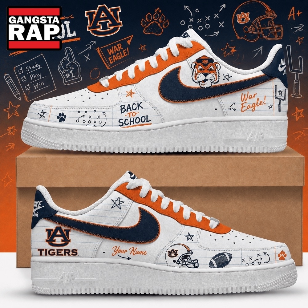 Auburn Tigers 2026 NCAA Football Back To School Air Force 1 Shoes Sneakers , NCAA Sport Sneakers Auburn Tigers 2026 NCAA Football Back To School Air Force 1 Shoes Sneakers , NCAA Sport Sneakers