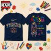 Auburn Tigers NCAA Autism Awareness Puzzle Ribbon T Shirt , NCAA 3D Shirt Auburn Tigers Ncaa Autism Awareness Puzzle Ribbon T Shirt
