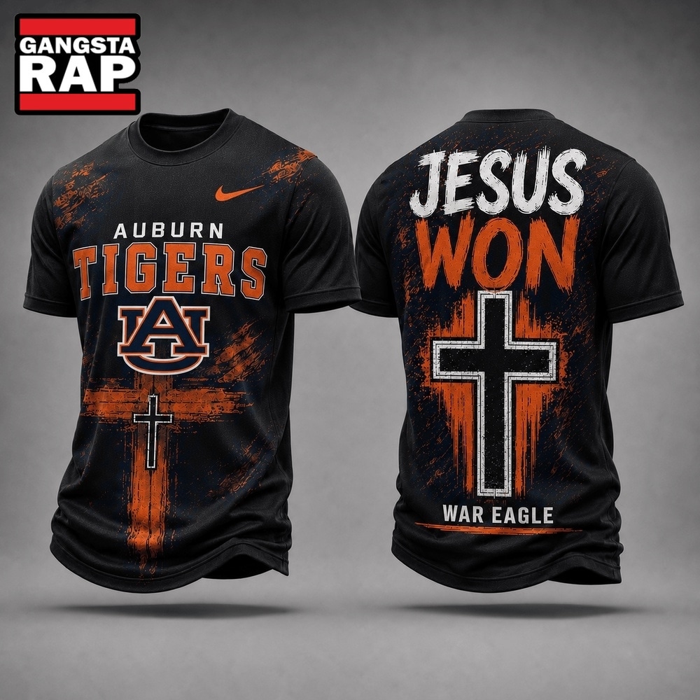 Auburn Tigers NCAA Jesus Won New Design 3D Shirt , NCAA 3D Shirt Auburn Tigers Ncaa Jesus Won New Design 3D Shirt