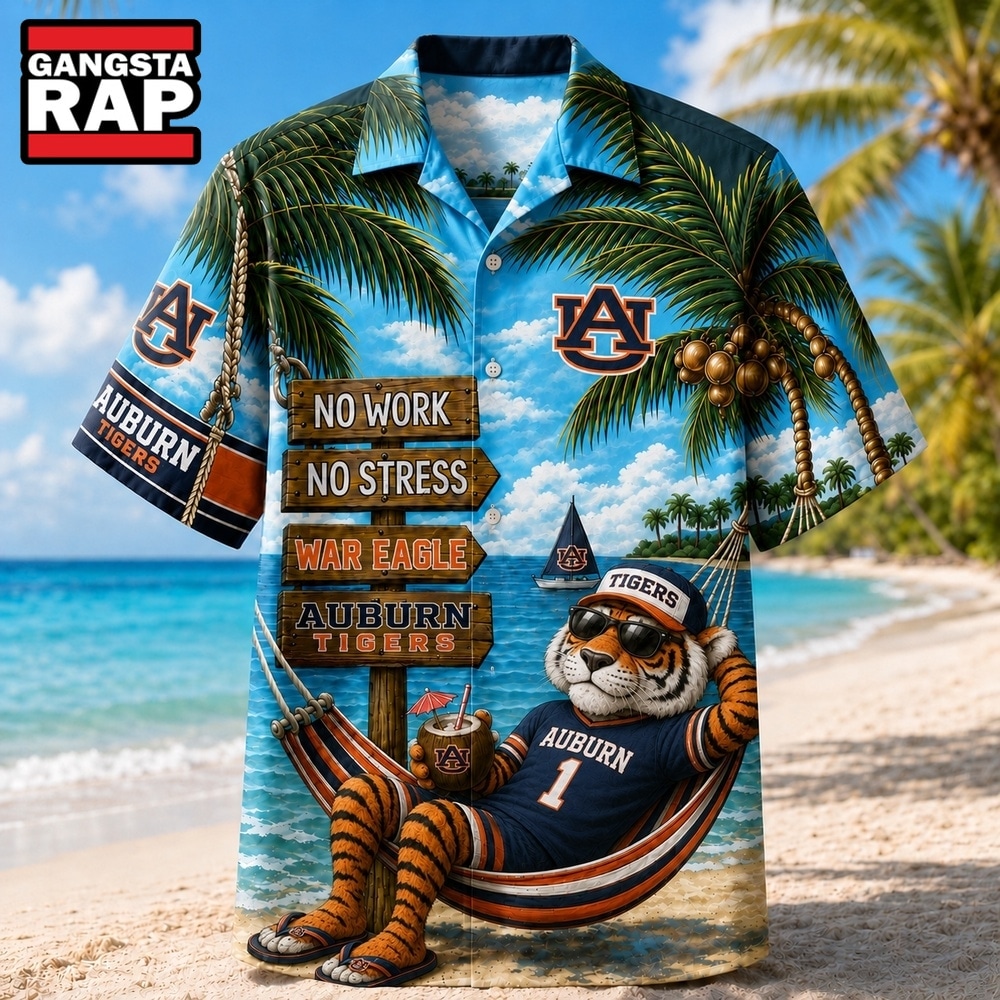 Auburn Tigers NCAA No Work No Stress Hawaiian Shirt , Trending NCAA Hawaiian Auburn Tigers NCAA No Work No Stress Hawaiian Shirt , Trending NCAA Hawaiian
