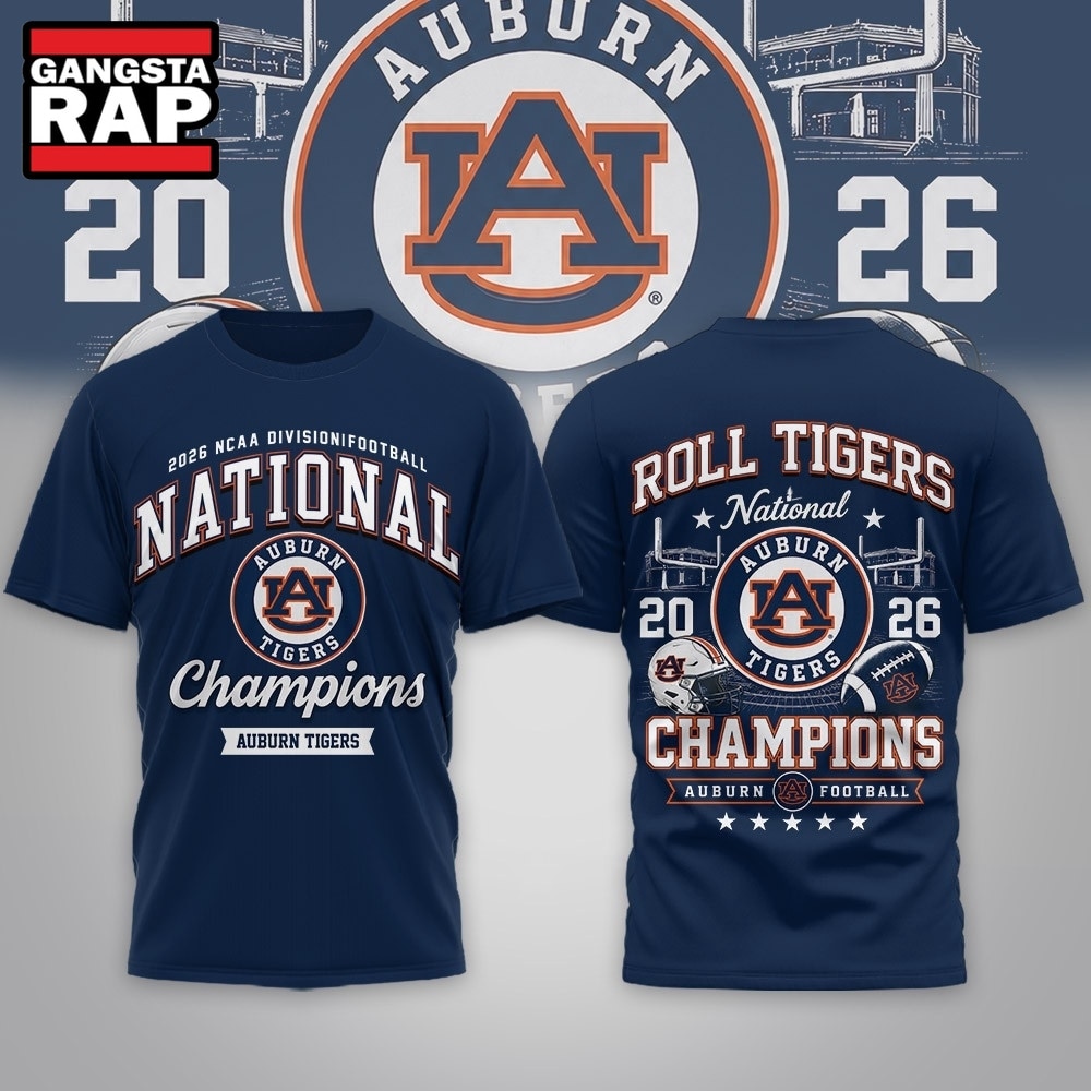 Auburn Tigers NCAA Road to Glory 2026 Football Champions 3D Shirt , NCAA 3D Shirt Auburn Tigers Ncaa Road TO Glory 2026 Football Champions 3D Shirt