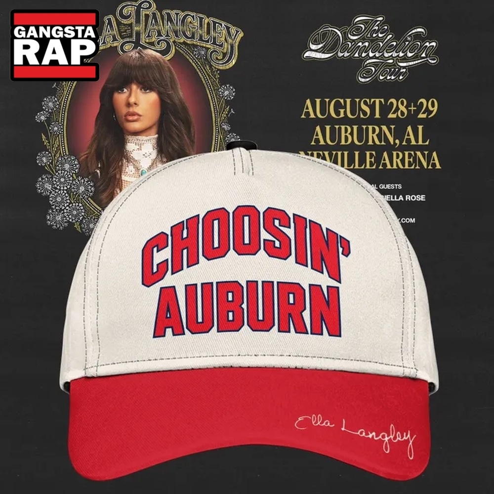 Auburn Tigers x Ella Langley The Dandelion Tour 2026 Neville Arena Baseball Cap, Trendy Music Baseball Cap Auburn Tigers X Ella Langley The Dandelion Tour 2026 Neville Arena Baseball Cap