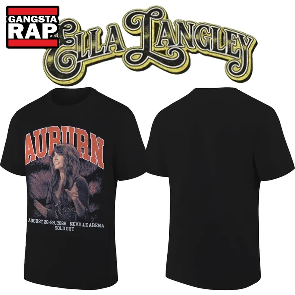 Auburn Tigers x Ella Langley The Dandelion Tour 2026 Neville Arena Black T Shirt, Trending 3D Music Shirt Auburn Tigers X Ella Langley The Dandelion Tour 2026 Neville Arena Black T Shirt