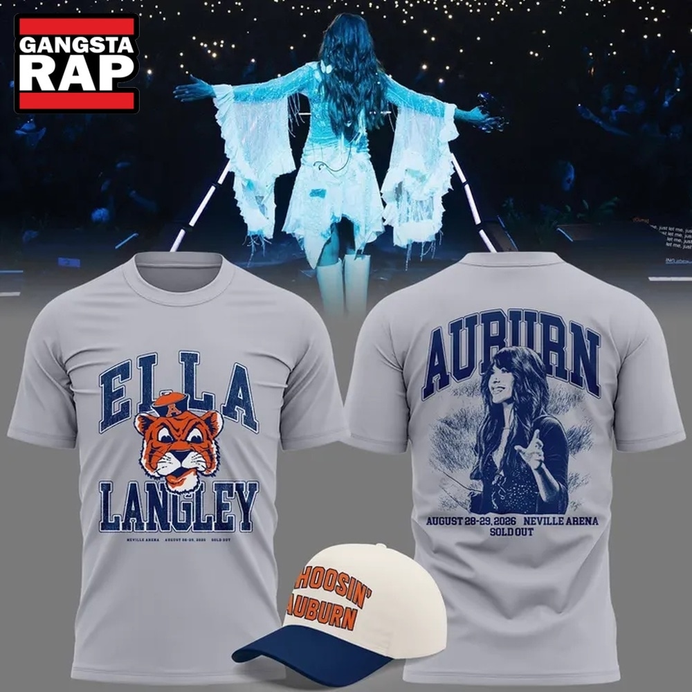 Auburn Tigers x Ella Langley The Dandelion Tour 2026 Neville Arena Limited T Shirt, Trending 3D Music Shirt Auburn Tigers X Ella Langley The Dandelion Tour 2026 Neville Arena Limited T Shirt