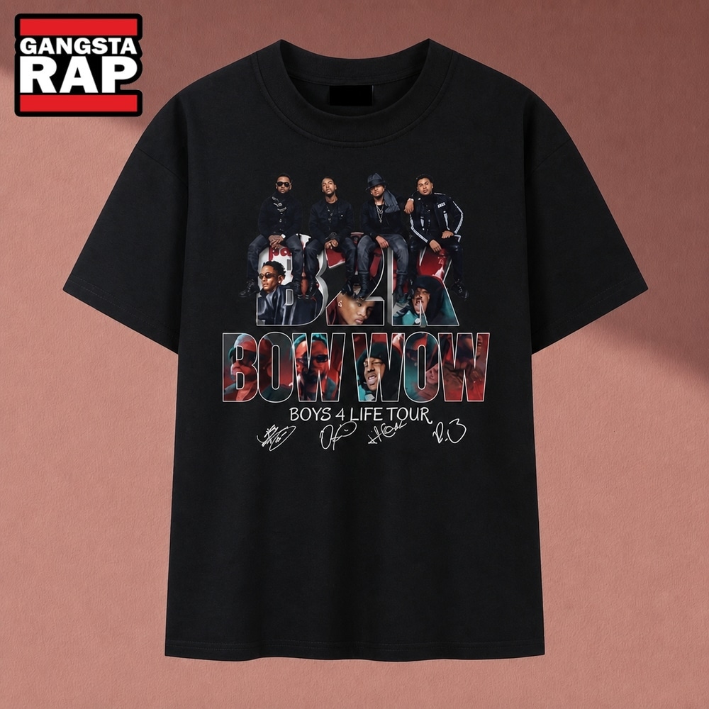B2K And Bow Wow Boys 4 Life Tour Vintage Graphic T Shirt, Music 2D Shirt B2K And Bow Wow Boys 4 Life Tour Vintage Graphic T Shirt, Music 2D Shirt