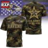 Baltimore Ravens NFL Veterans US Army Camo New Design 3D Shirt , Football New Design Shirt Baltimore Ravens Nfl Veterans US Army Camo New Design 3D Shirt