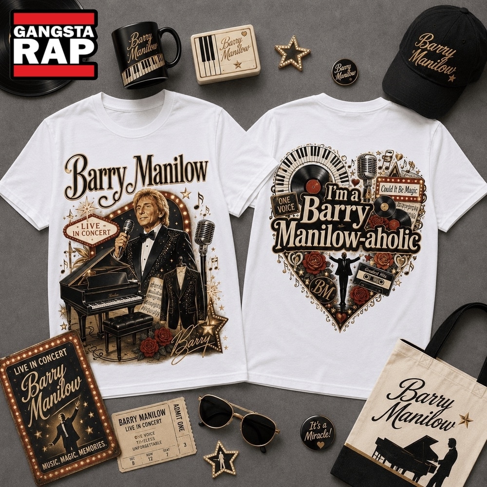 Barry Manilow Live in Concert Graphic 3D Shirt , Music Trending 3D Shirt Barry Manilow Live IN Concert Graphic 3D Shirt