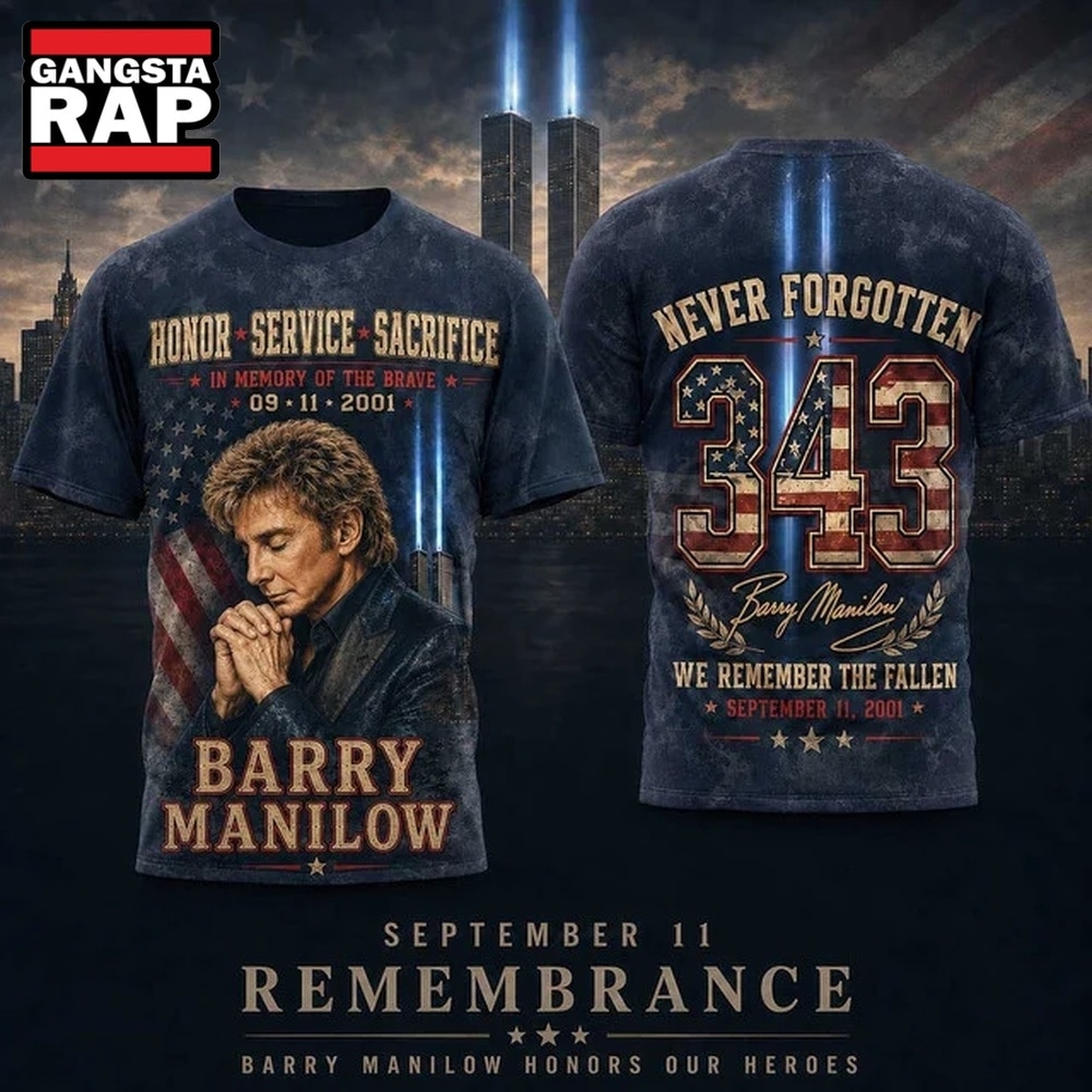 Barry Manilow September 11 Tribute Portrait 343 Remembrance 3D Shirt, Trending 3D Music Shirt Barry Manilow September 11 Tribute Portrait 343 Remembrance 3D Shirt, Trending 3D Music Shirt