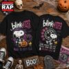 Blink 182 x Snoopy Skeleton Halloween Punk Edition 3D Shirt , Music Trending 3D Shirt Blink 182 X Snoopy Skeleton Halloween Punk Edition 3D Shirt