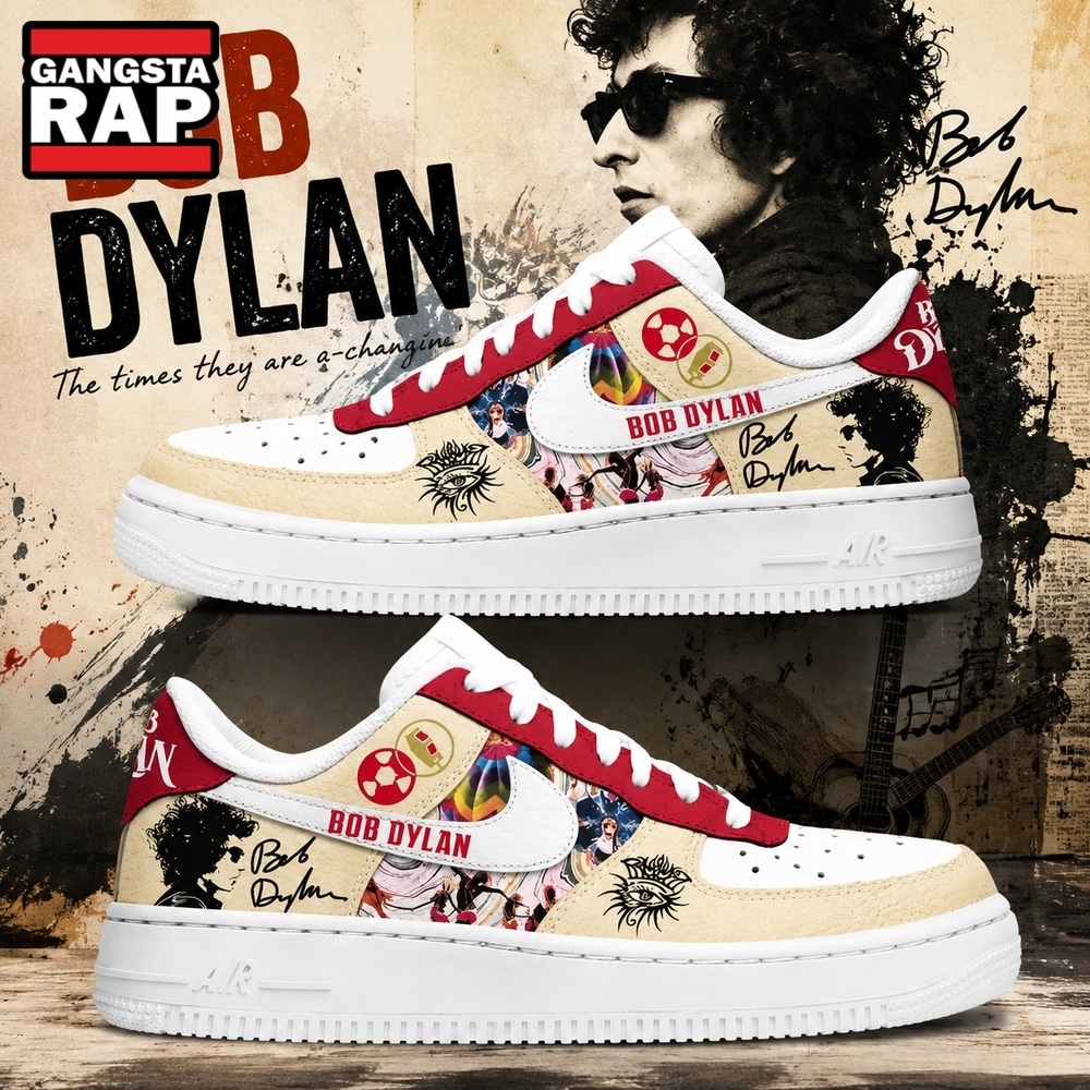 Bob Dylan Air Force 1 Shoes Sneaker , Music Trending Shoes Bob Dylan Air Force 1 Shoes Sneaker