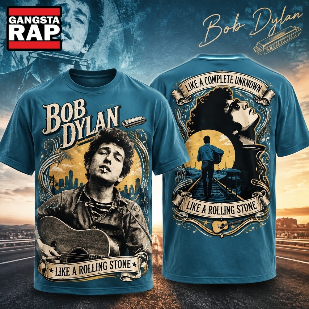 Bob Dylan Music Graphic 3D T Shirt, Trending 3D Music Shirt Bob Dylan Music Graphic 3D T Shirt