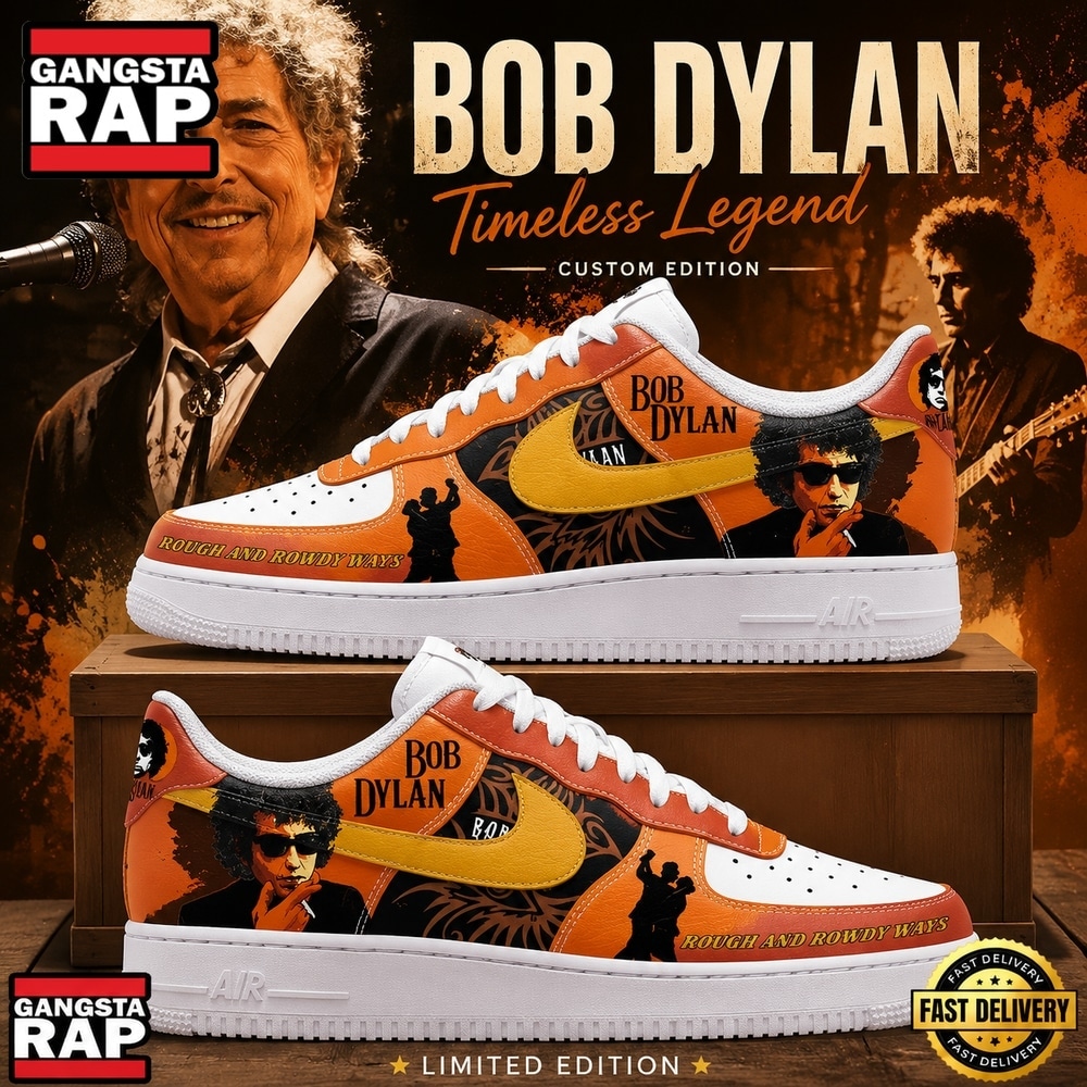 Bob Dylan Rough And Rowdy Ways Air Force 1 Shoes Running Sneakers Shoes , Music Trending Shoes Bob Dylan Rough And Rowdy Ways Air Force 1 Shoes Running Sneakers Shoes