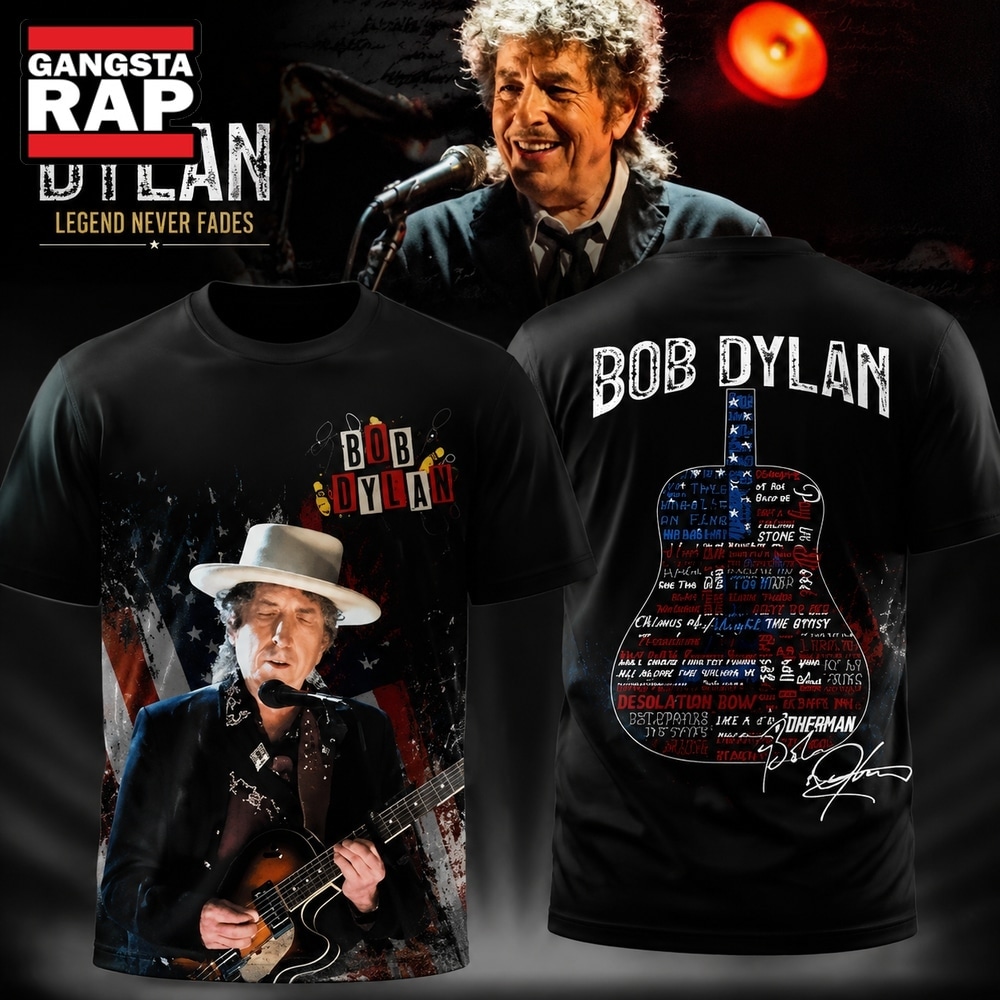 Bob Dylan Signature Collection 3D All Over Print T Shirt, Trending 3D Music Shirt Bob Dylan Signature Collection 3D All Over Print T Shirt