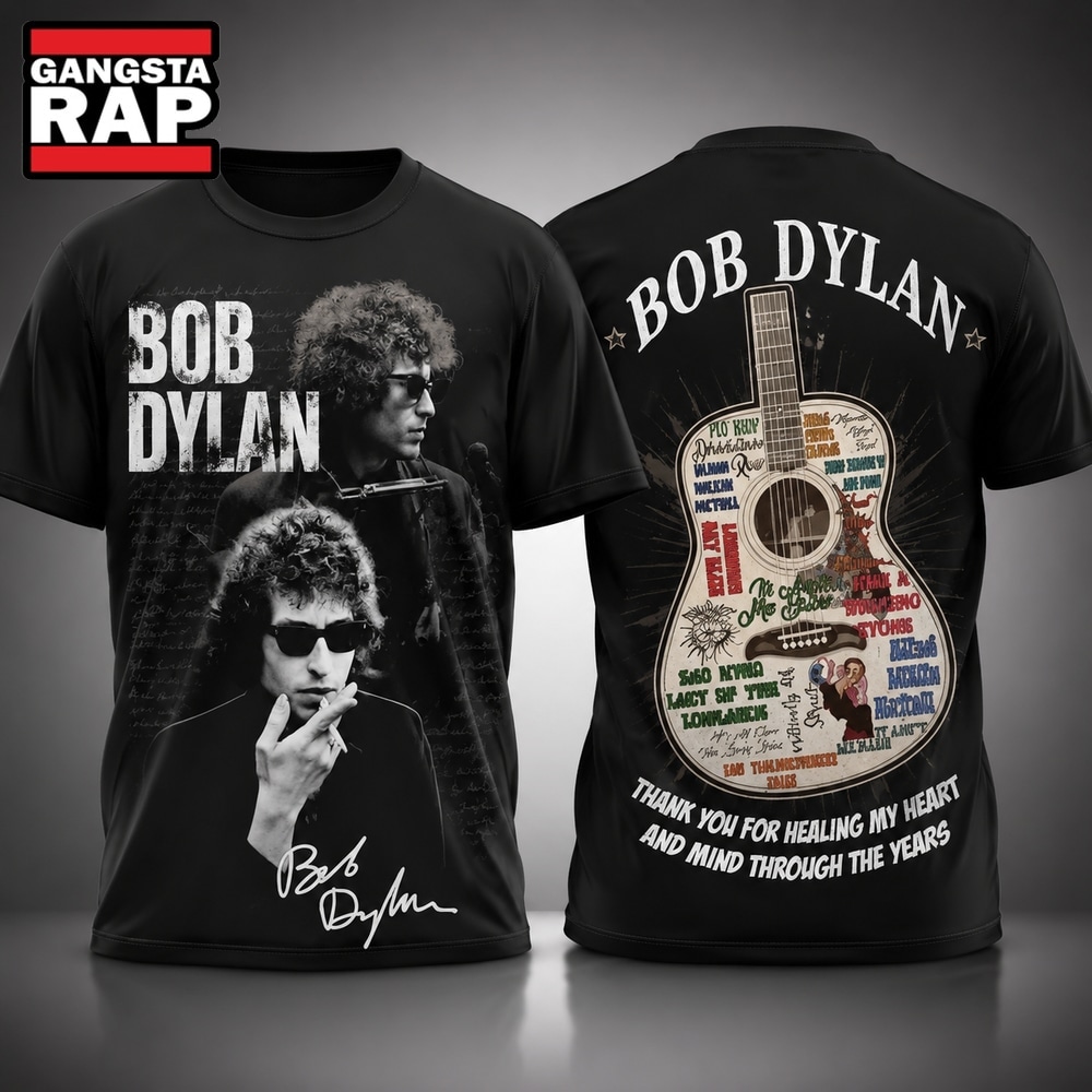 Bob Dylan Thank You For Healing My Heart AOP 3D T Shirt , Music Trending 3D Shirt Bob Dylan Thank You For Healing MY Heart Aop 3D T Shirt