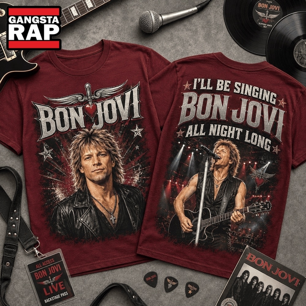 Bon Jovi All Night Long 3D Graphic Shirt , Trending 3D Music Shirt Bon Jovi All Night Long 3D Graphic Shirt