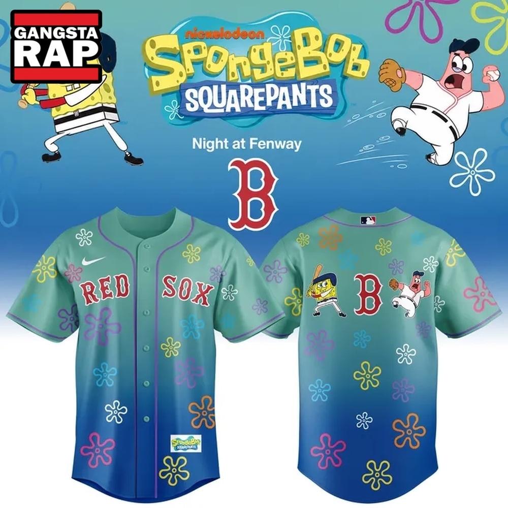 Boston Red Sox x SpongeBob SquarePants Night at Fenway 2026 Baseball Jersey, Trending Music Jersey Boston Red Sox x SpongeBob SquarePants Night at Fenway 2026 Baseball Jersey, Trending Music Jersey