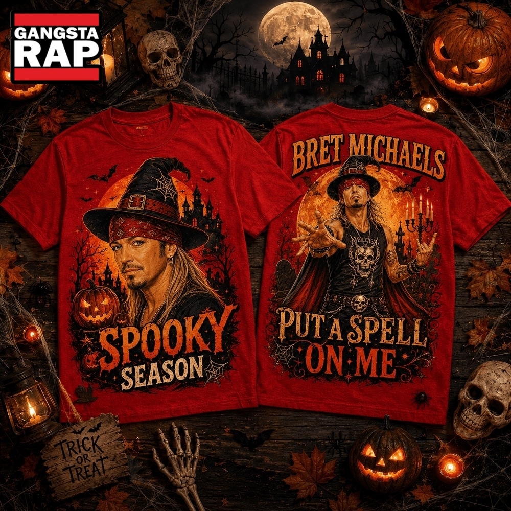 Bret Michaels Halloween Witch Hat Pumpkin Spooky Season 3D Shirt , Music Trending 3D Shirt Bret Michaels Halloween Witch Hat Pumpkin Spooky Season 3D Shirt