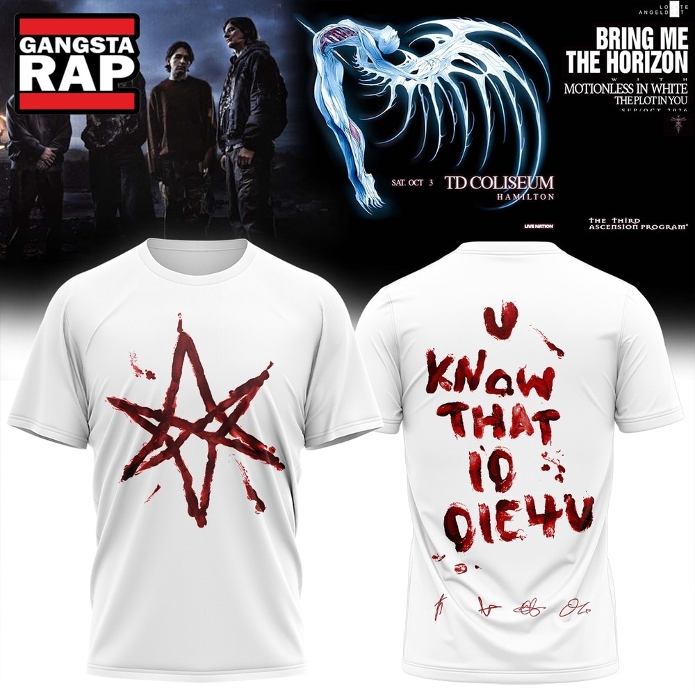 Bring Me the Horizon Music Signature 2026 White Design T Shirt, Trending 3D Music Shirt Bring Me the Horizon Music Signature 2026 White Design T Shirt, Trending 3D Music Shirt