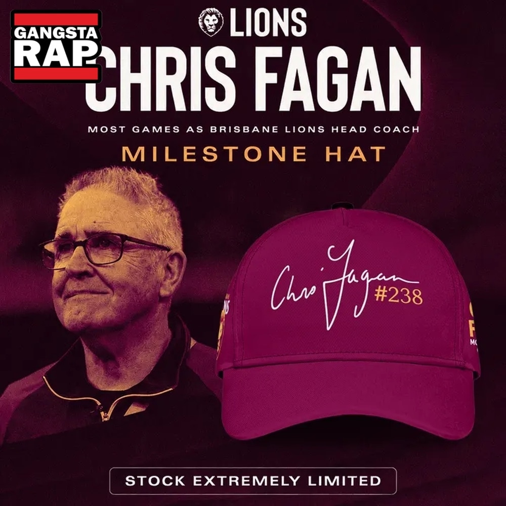 Brisbane Lions Chris Fagan Milestone Signature 2026 Cap Hat , Trending Baseball Cap Brisbane Lions Chris Fagan Milestone Signature 2026 Cap Hat