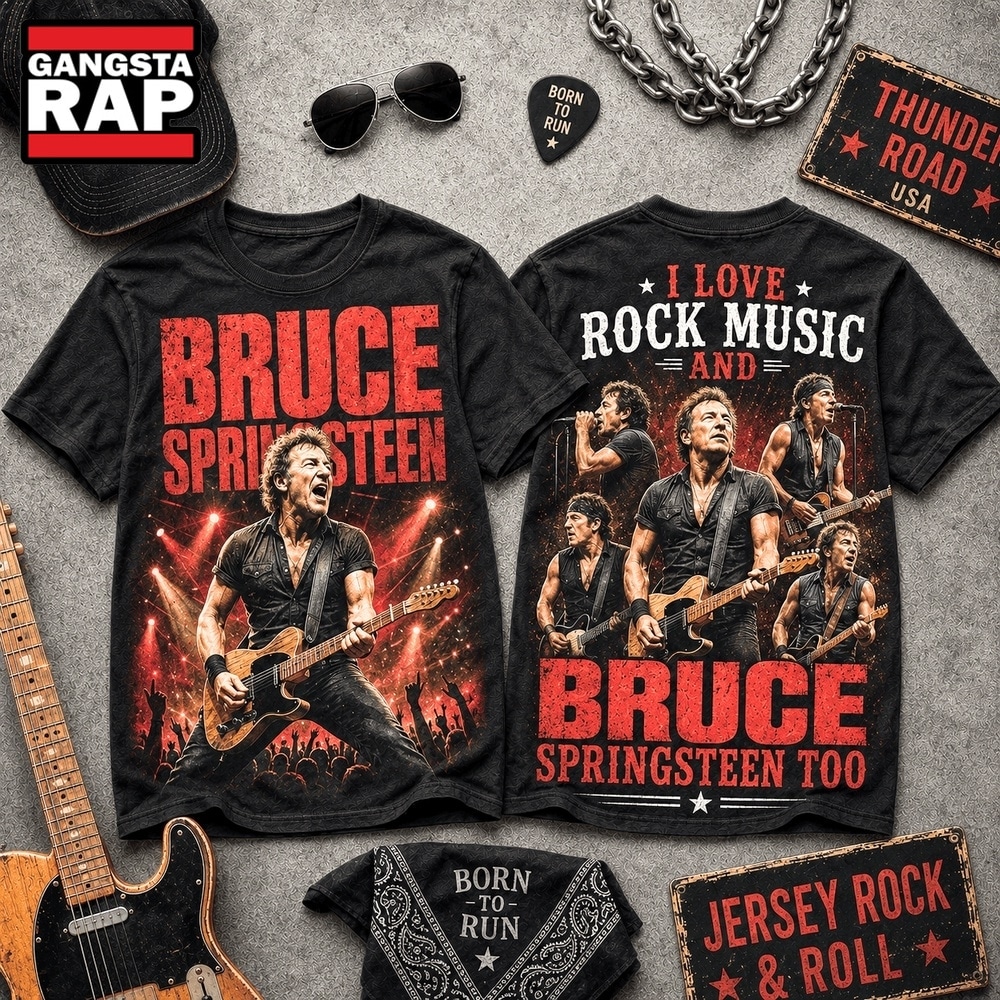Bruce Springsteen Born to Run Rock Legend T Shirt , Music Trending 3D Shirt Bruce Springsteen Born TO Run Rock Legend T Shirt