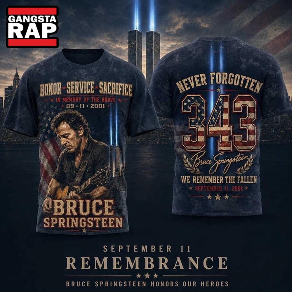 Bruce Springsteen September 11 343 Tribute Twin Towers 3D Shirt, Trending 3D Music Shirt Bruce Springsteen September 11 343 Tribute Twin Towers 3D Shirt, Trending 3D Music Shirt