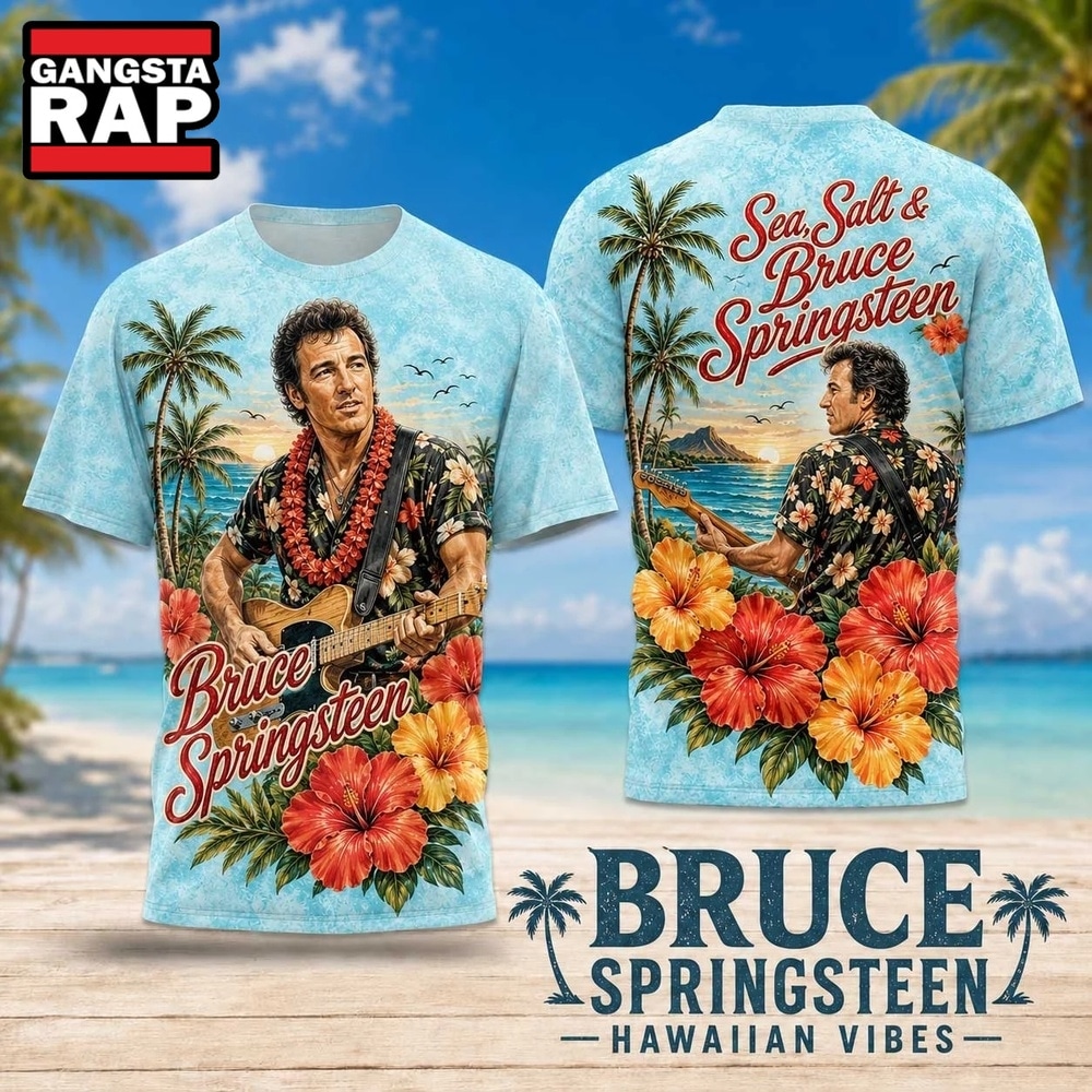 Bruce Springsteen Tropical Lei Hawaiian Floral 2026 3D Shirt , Trending 3D Music Shirt Bruce Springsteen Tropical Lei Hawaiian Floral 2026 3D Shirt
