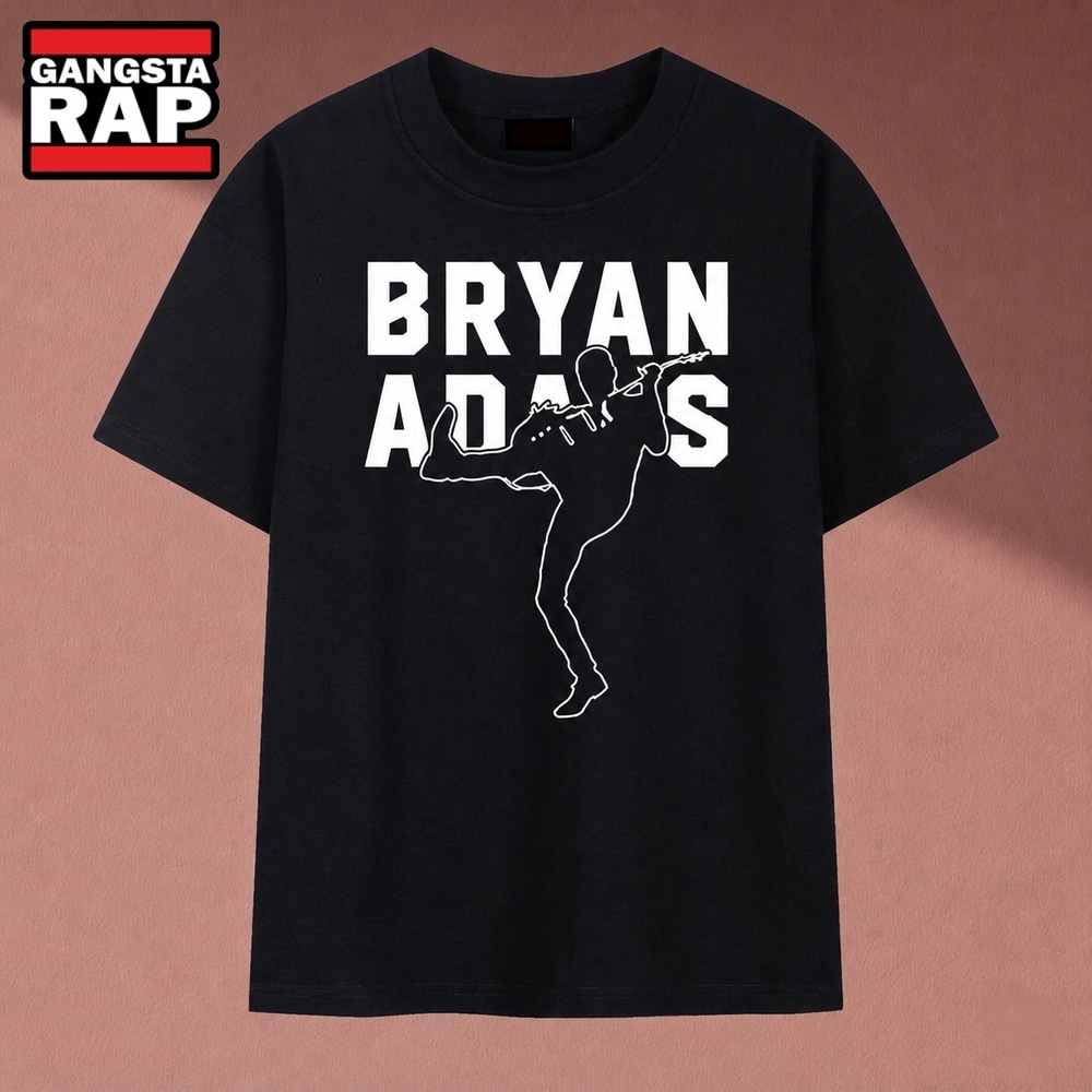 Bryan Adams Guitar Silhouette Graphic Vintage Rock T Shirt, Music 2D Shirt Bryan Adams Guitar Silhouette Graphic Vintage Rock T Shirt, Music 2D Shirt