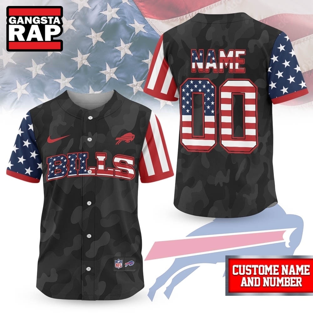 Buffalo Bills NFL American Pride Custom Baseball Jersey Shirt , NFL Baseball Jersey Buffalo Bills NFL American Pride Custom Baseball Jersey Shirt , NFL Baseball Jersey