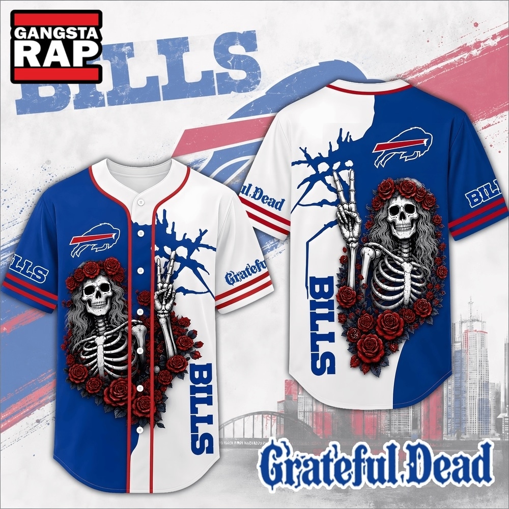 Buffalo Bills NFL Game Day Grateful Dead Baseball Jersey Shirt, NFL Baseball Jersey Buffalo Bills Nfl Game Day Grateful Dead Baseball Jersey Shirt