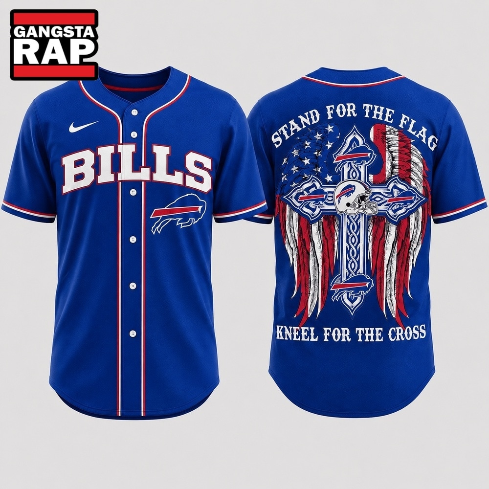 Buffalo Bills NFL Stand For The Flag Kneel For The Cross Baseball Jersey Shirt , NFL Baseball Jersey Buffalo Bills NFL Stand For The Flag Kneel For The Cross Baseball Jersey Shirt , NFL Baseball Jersey