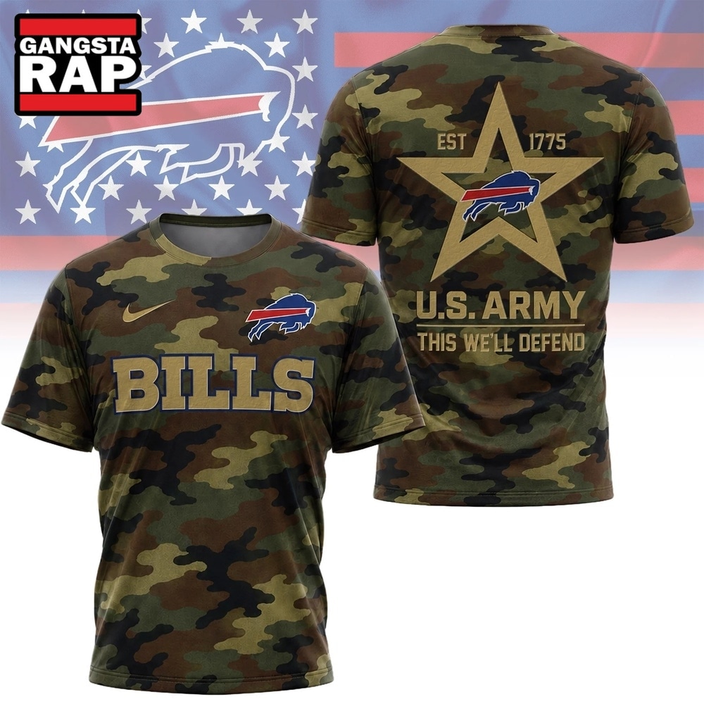 Buffalo Bills NFL Veterans US Army Camo New Design 3D Shirt , Football New Design Shirt Buffalo Bills Nfl Veterans US Army Camo New Design 3D Shirt