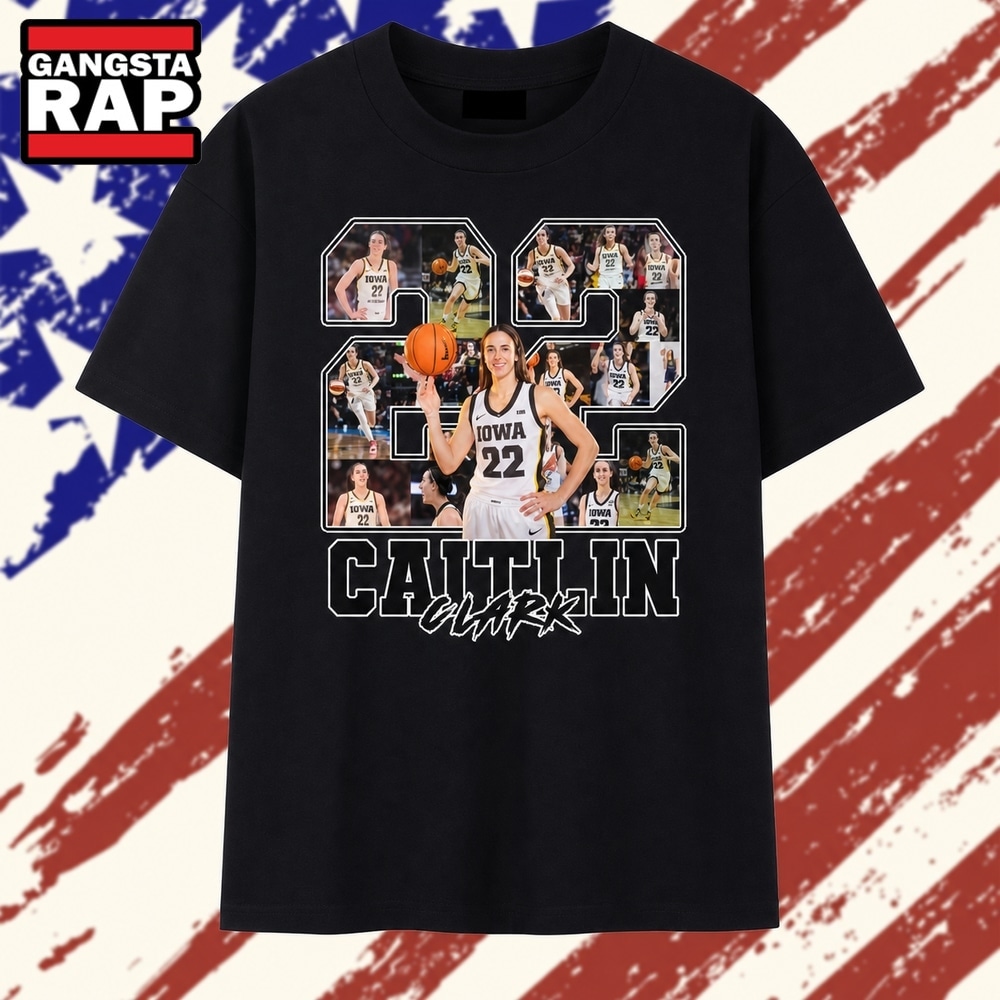 Caitlin Clark 22 Iowa Basketball Photo Collage Vintage Graphic T Shirt, Trending 2D Shirt Caitlin Clark 22 Iowa Basketball Photo Collage Vintage Graphic T Shirt