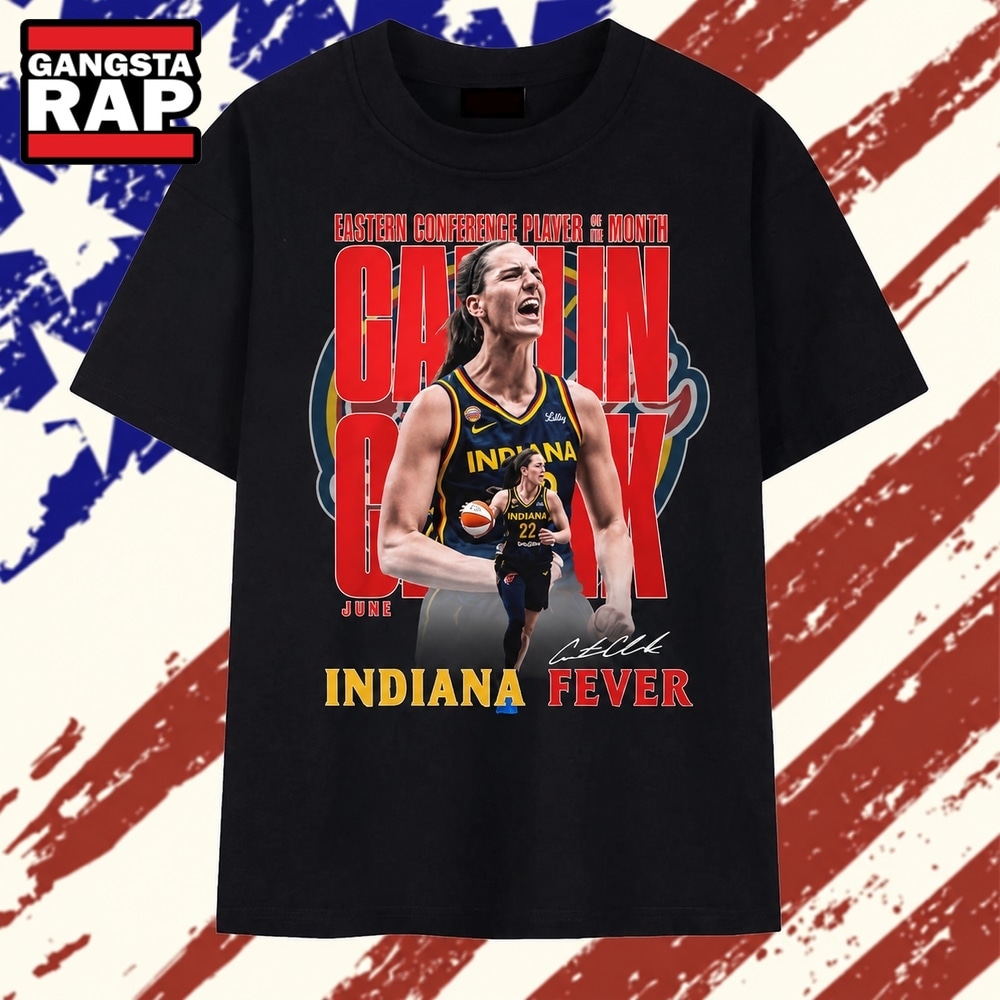 Caitlin Clark Player Of The Month Indiana Fever WNBA T Shirt , Trending 2D Shirt Caitlin Clark Player OF The Month Indiana Fever Wnba T Shirt