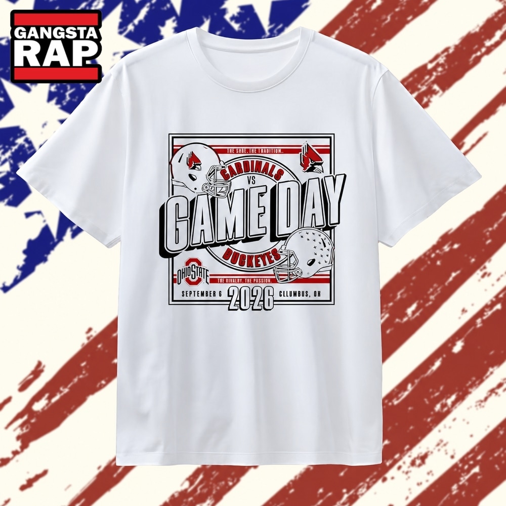 Cardinals vs Buckeyes Game Day September 5 2026 Ohio State T Shirt , Trending 2D Shirt Cardinals VS Buckeyes Game Day September 5 2026 Ohio State T Shirt