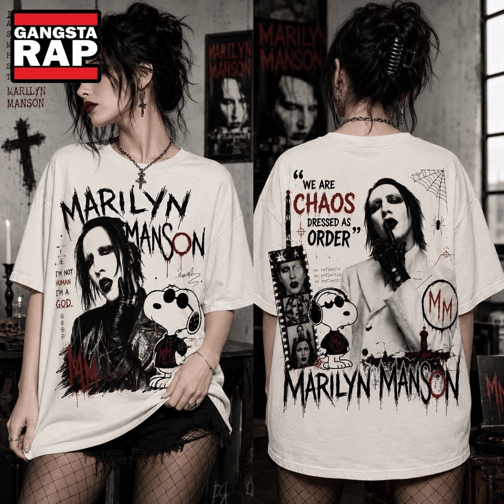 Chaos Dressed as Order Marilyn Manson 3D Shirt , Music Trending 3D Shirt Chaos Dressed AS Order Marilyn Manson 3D Shirt
