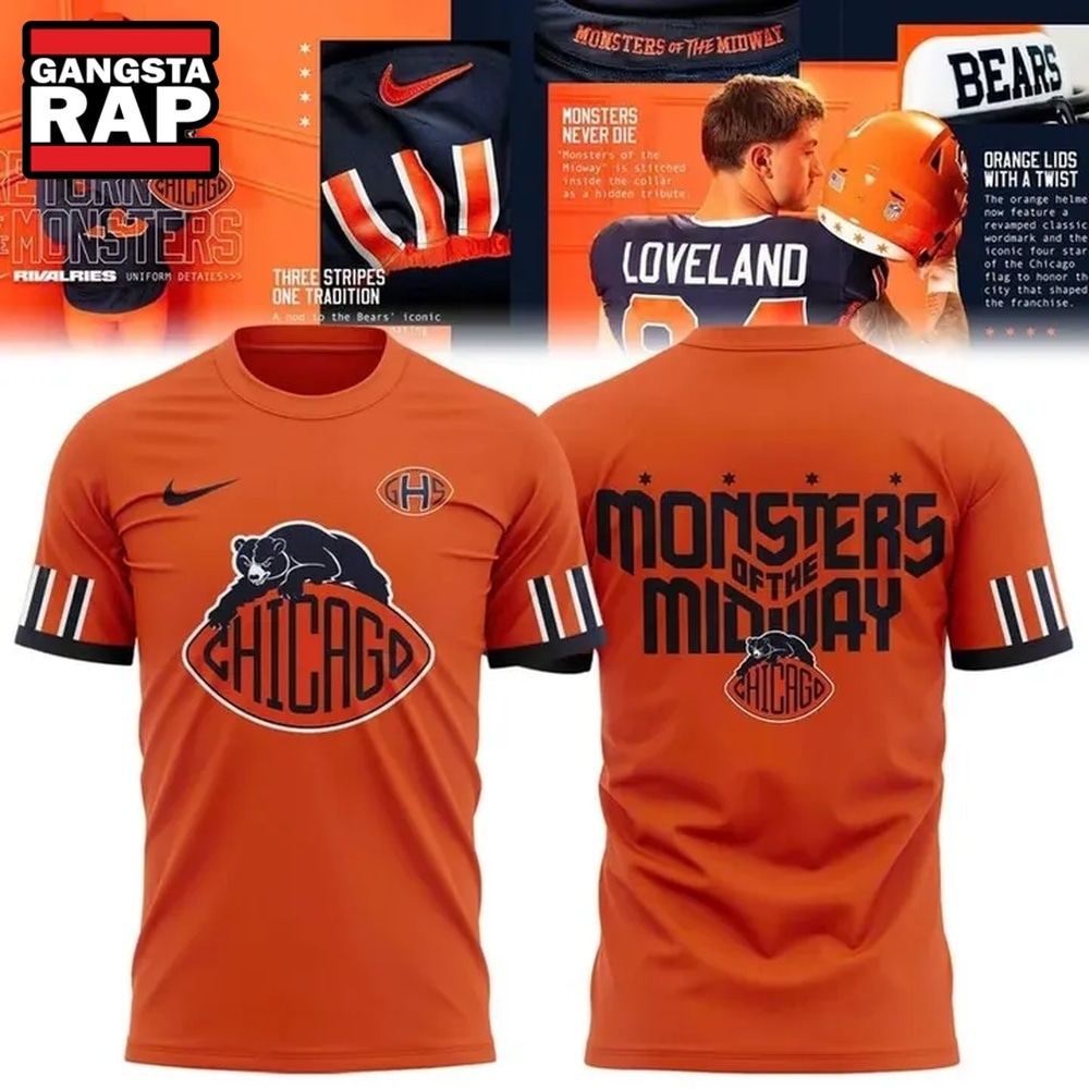 Chicago Bears NFL Return Of The Monsters 2026 Orange T Shirt, Trending Design Shirt Chicago Bears NFL Return Of The Monsters 2026 Orange T Shirt, Trending Design Shirt