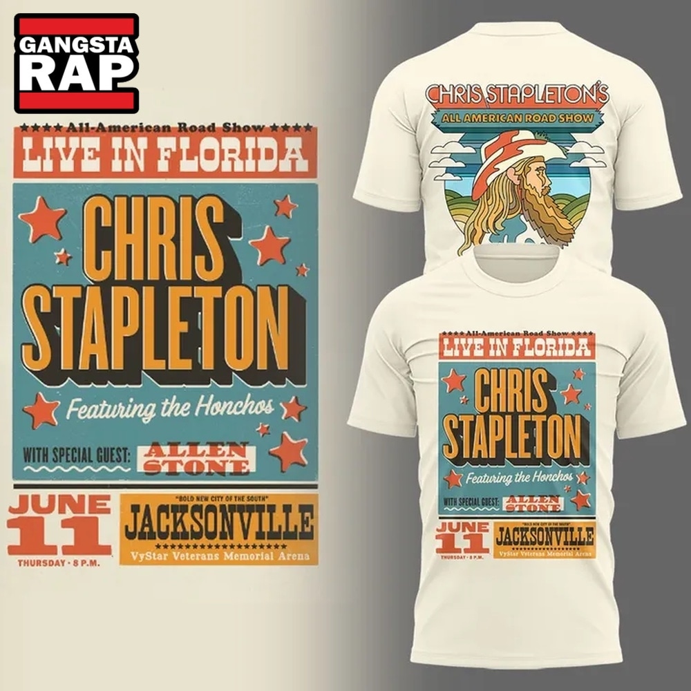 Chris Stapleton All American Road Show 2026 New T Shirt , Music Trend Shirt Chris Stapleton All American Road Show 2026 New T Shirt