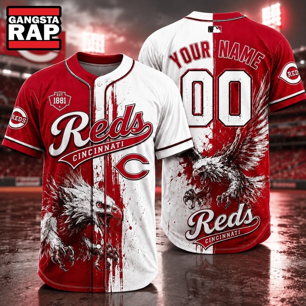 Cincinnati Reds 2026 MLB Eagle America Personalized Baseball Jersey , MLB Baseball Jersey Cincinnati Reds 2026 Mlb Eagle America Personalized Baseball Jersey