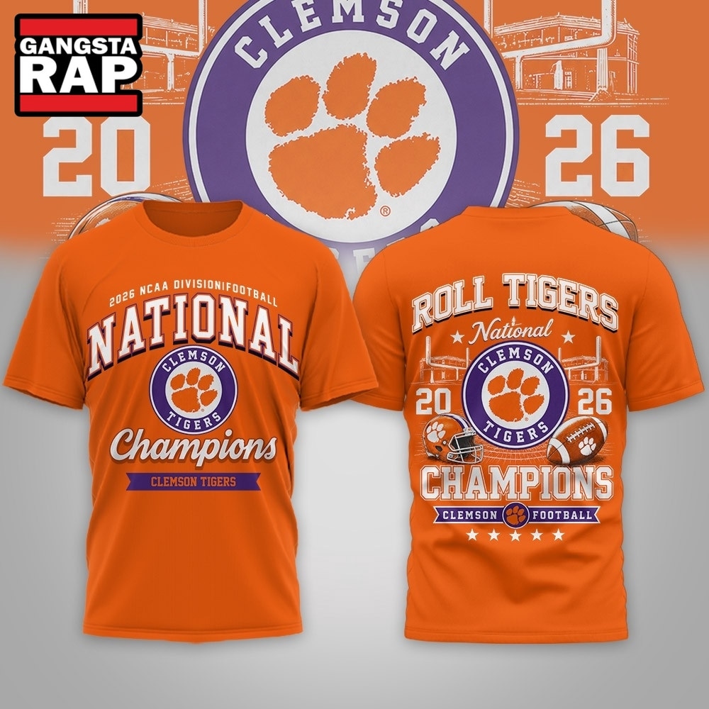 Clemson Tigers NCAA Road to Glory 2026 Football Champions 3D Shirt , NCAA 3D Shirt Clemson Tigers Ncaa Road TO Glory 2026 Football Champions 3D Shirt