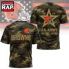 Cleveland Browns NFL Veterans US Army Camo New Design 3D Shirt , Football New Design Shirt Cleveland Browns Nfl Veterans US Army Camo New Design 3D Shirt
