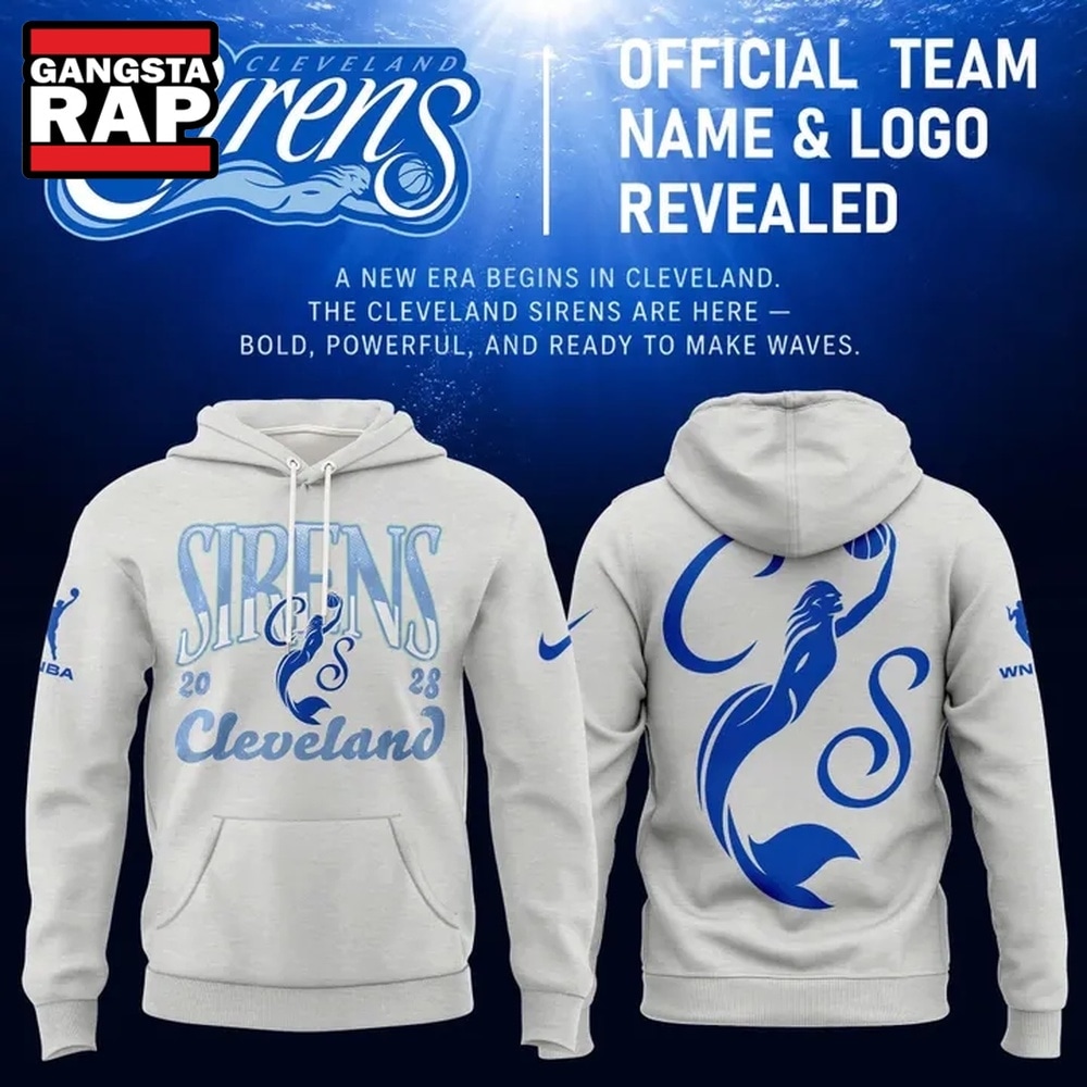 Cleveland Sirens 2028 WNBA Primary Logo Sky High Cream Hoodie