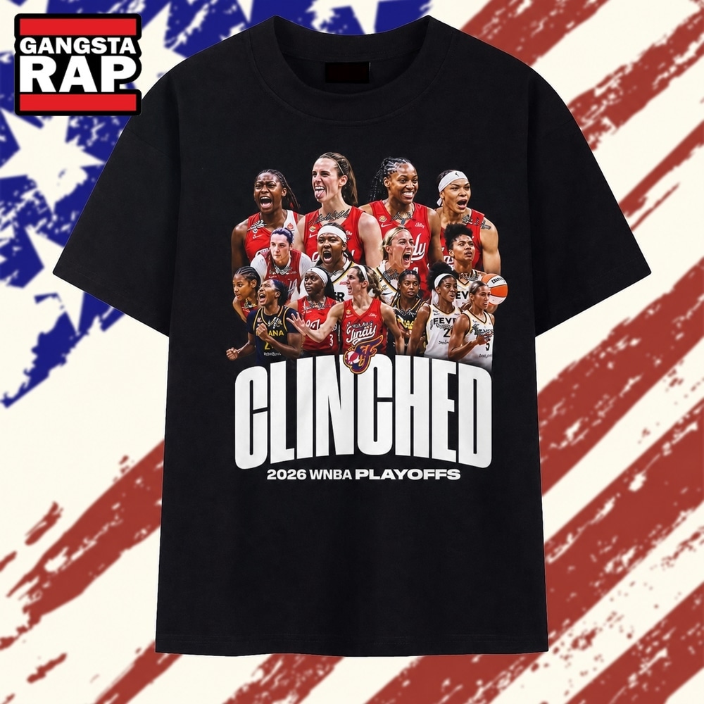 Clinched 2026 WNBA Playoffs All Stars Graphic T Shirt, Trending 2D Shirt Clinched 2026 Wnba Playoffs All Stars Graphic T Shirt