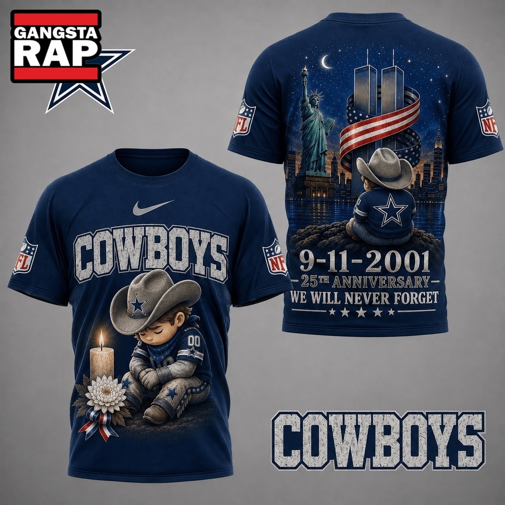 Dallas Cowboys NFL 9 11 25th Anniversary Never Forget Memorial 3D T Shirt, Football New Design Shirt Dallas Cowboys Nfl 9 11 25th Anniversary Never Forget Memorial 3D T Shirt