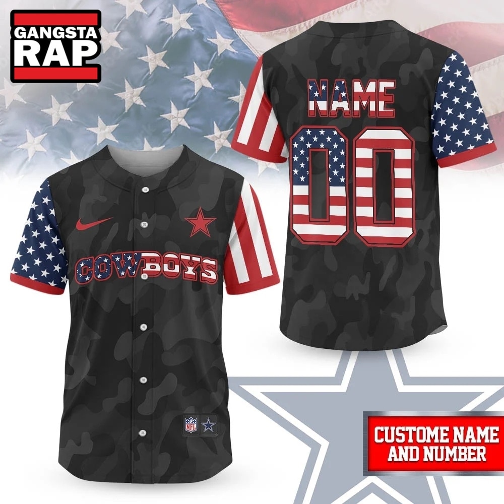 Dallas Cowboys NFL American Pride Custom Baseball Jersey Shirt , NFL Baseball Jersey Dallas Cowboys NFL American Pride Custom Baseball Jersey Shirt , NFL Baseball Jersey
