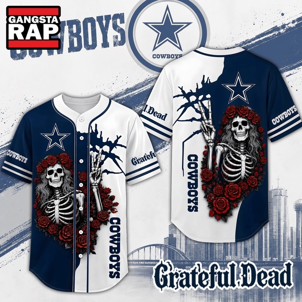 Dallas Cowboys NFL Game Day Grateful Dead Baseball Jersey Shirt, NFL Baseball Jersey Dallas Cowboys Nfl Game Day Grateful Dead Baseball Jersey Shirt