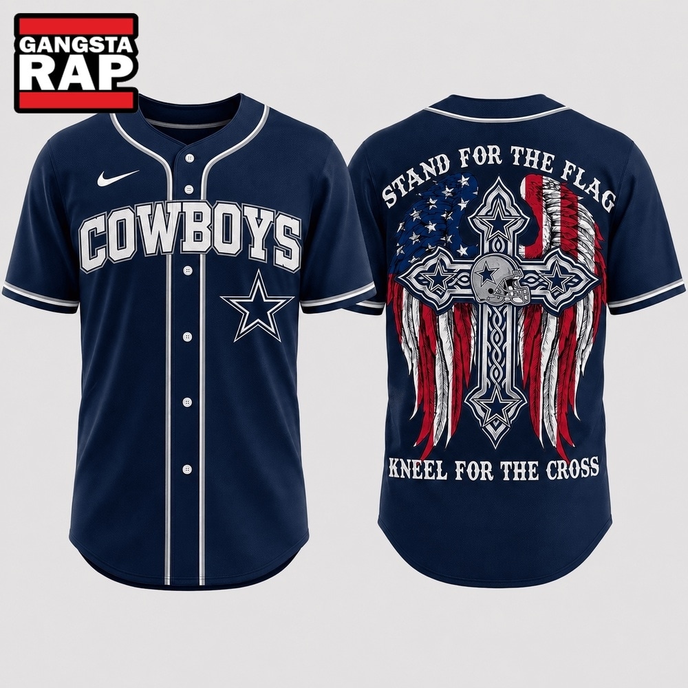 Dallas Cowboys NFL Stand For The Flag Kneel For The Cross Baseball Jersey Shirt , NFL Baseball Jersey Dallas Cowboys NFL Stand For The Flag Kneel For The Cross Baseball Jersey Shirt , NFL Baseball Jersey