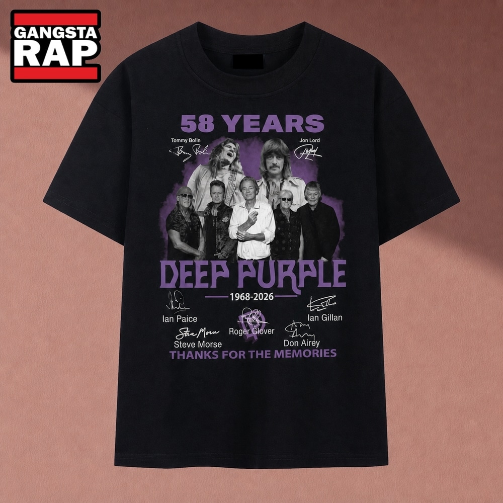 Deep Purple 58 Years 1968 2026 Cast Signatures Rock T Shirt, Music 2D Shirt Deep Purple 58 Years 1968 2026 Cast Signatures Rock T Shirt, Music 2D Shirt