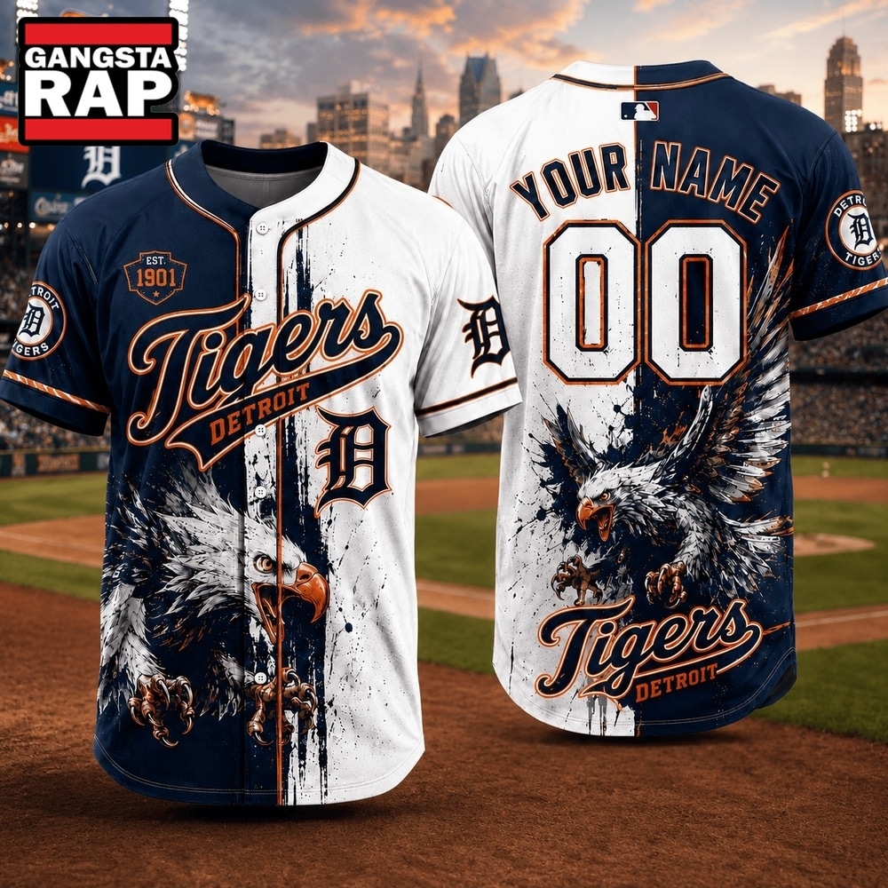 Detroit Tigers 2026 MLB Eagle America Personalized Baseball Jersey , MLB Baseball Jersey Detroit Tigers 2026 Mlb Eagle America Personalized Baseball Jersey