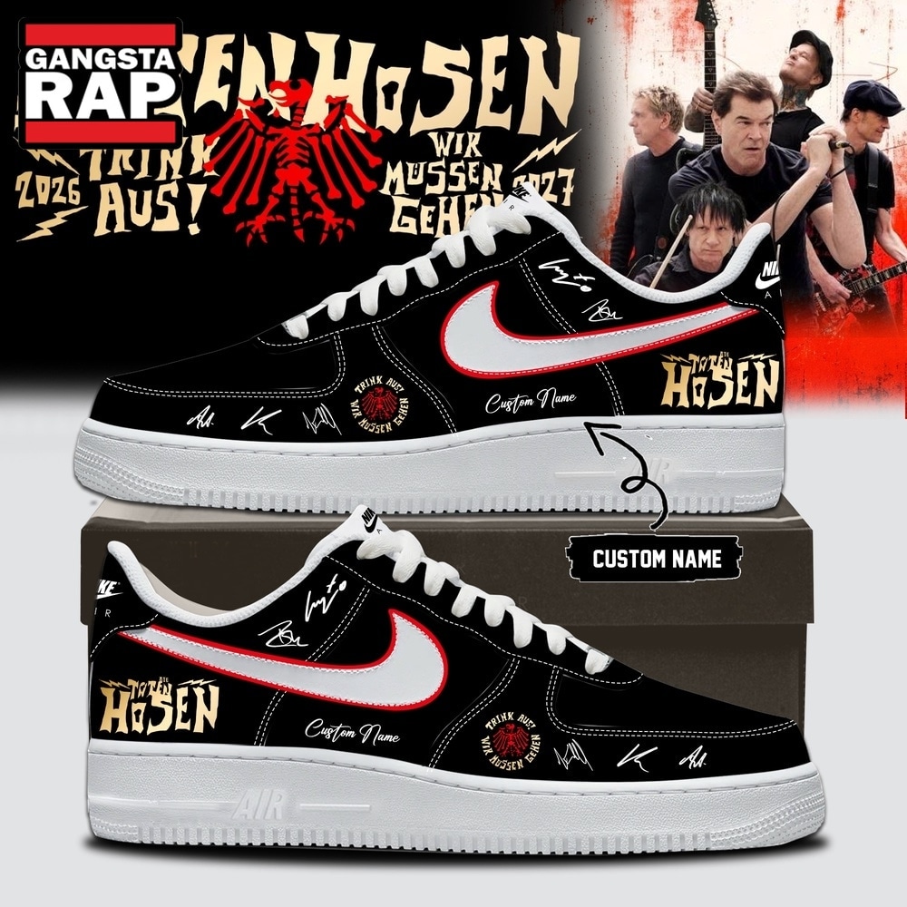 Die Toten Hosen Trink Aus Wir Müssen Gehen Tour 2026 27 Black Air Force 1 Shoes , Music Trending Shoes Die Toten Hosen Trink Aus Wir Mussen Gehen Tour 2026 27 Black Air Force 1 Shoes