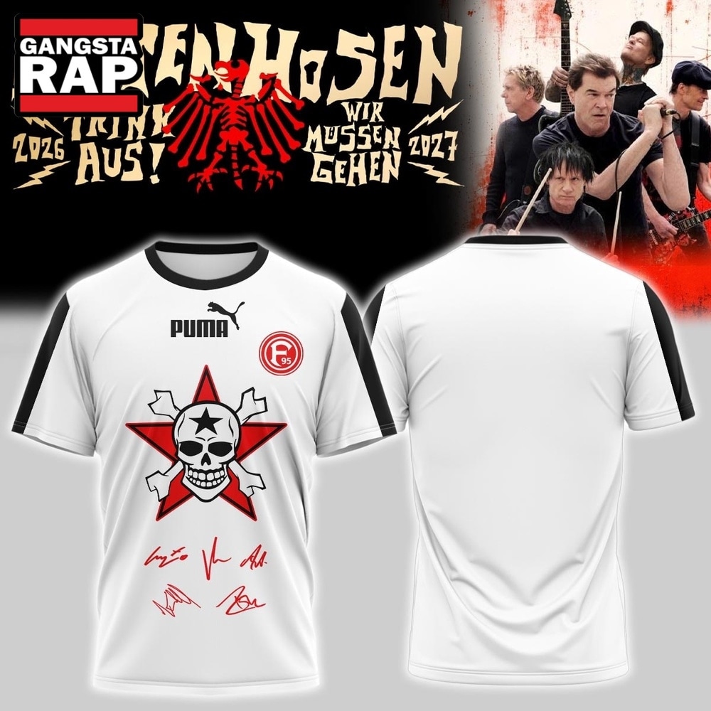 Die Toten Hosen Trink Aus Wir Müssen Gehen Tour 2026 27 White T Shirt , Music Trending 3D Shirt Die Toten Hosen Trink Aus Wir Mussen Gehen Tour 2026 27 White T Shirt